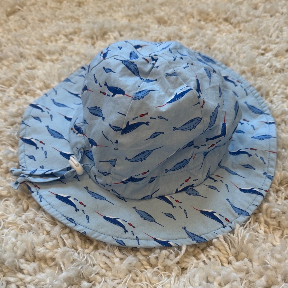 +Jan & Jul+ Whale Print Bucket Sun Hat